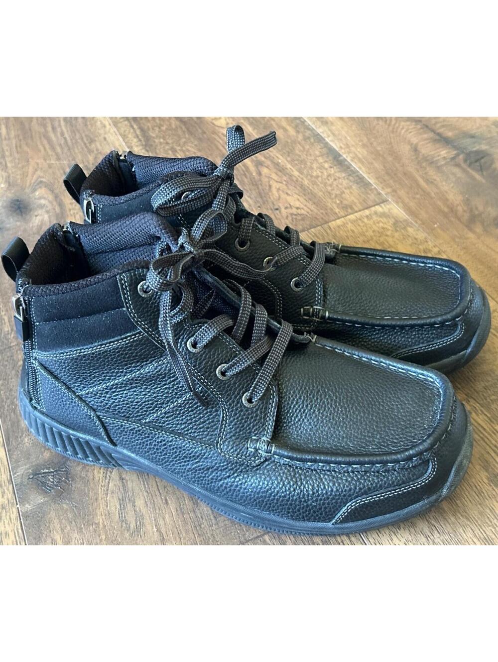 OrthoFeet Ryder black boot men’s shoe size 10 Extra Wide 4E Leather Excellent!! - Picture 2 of 11